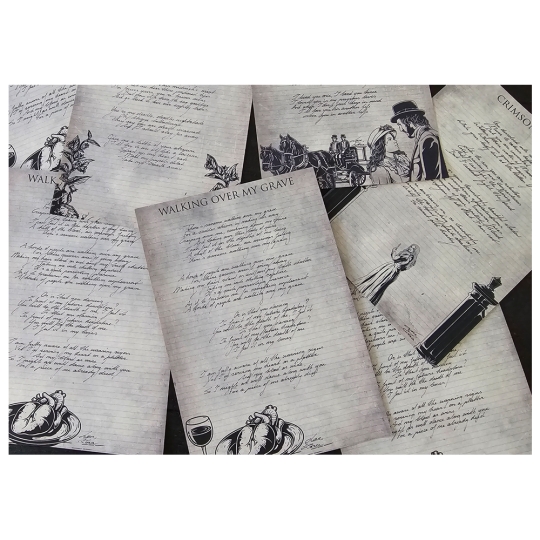 Zora's Handwritten Lyrics, high quality paper, handwritten by Zora